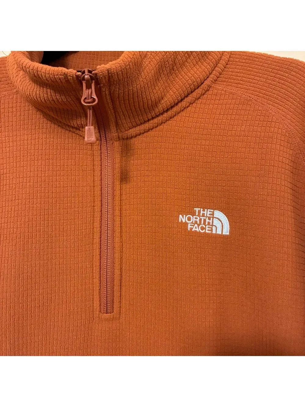 The North Face 100 Glacier 1/4-Zip Sweater Men’s L Burnt Orange Pullover Thermal